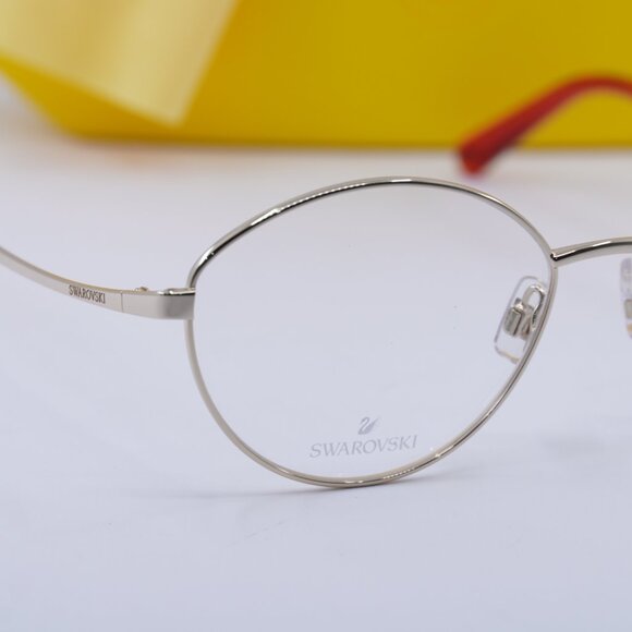 Swarovski SK5347 032 Round Eyeglasses - Pale Gold 55mm - Picture 5 of 10